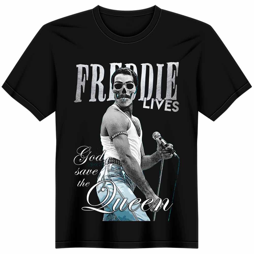 Camiseta «Freddie Lives» – Parodia rockera para Hombre, Mujer y Niño