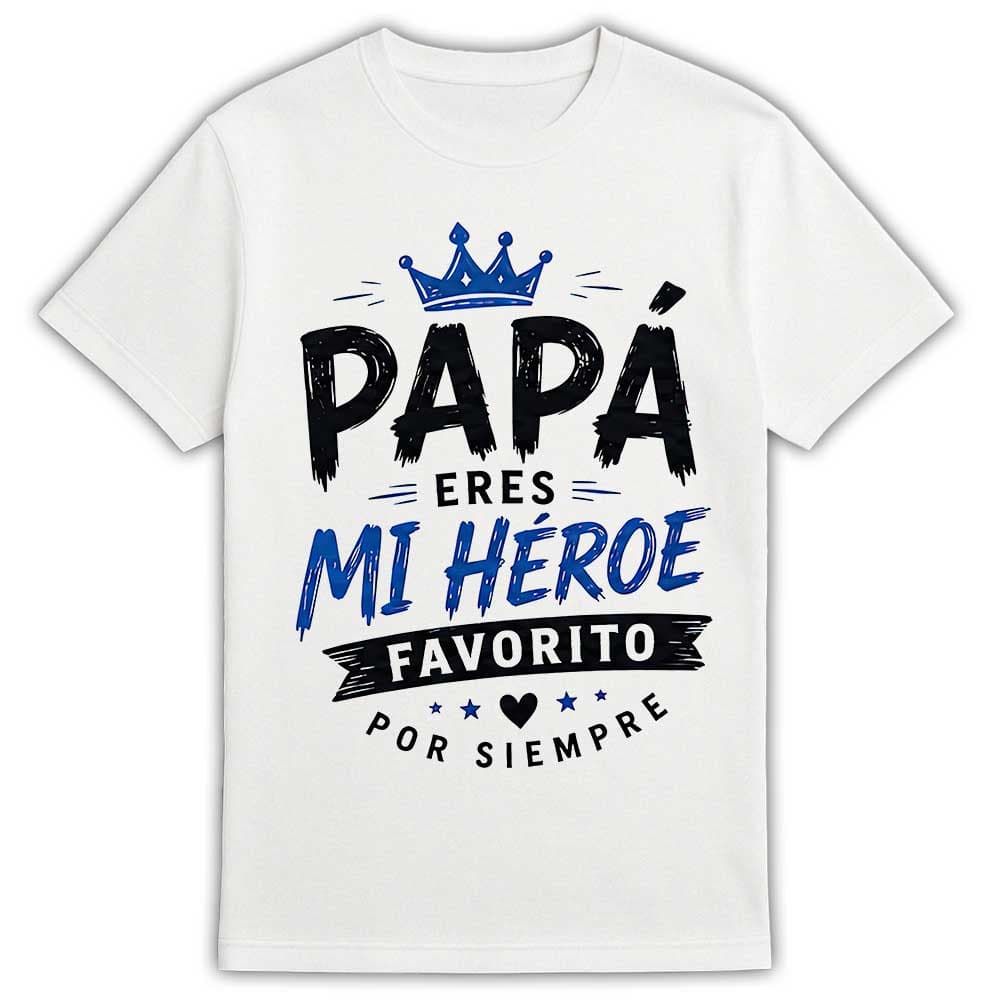 Camiseta día del padre «Papá, Eres Mi Héroe Favorito»