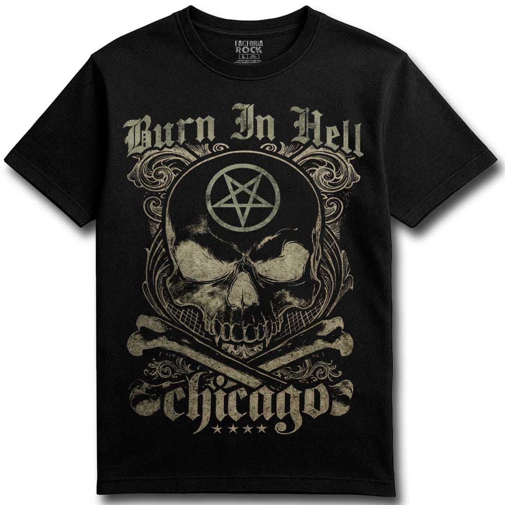 Camiseta de calaveras «Burn in Hell»