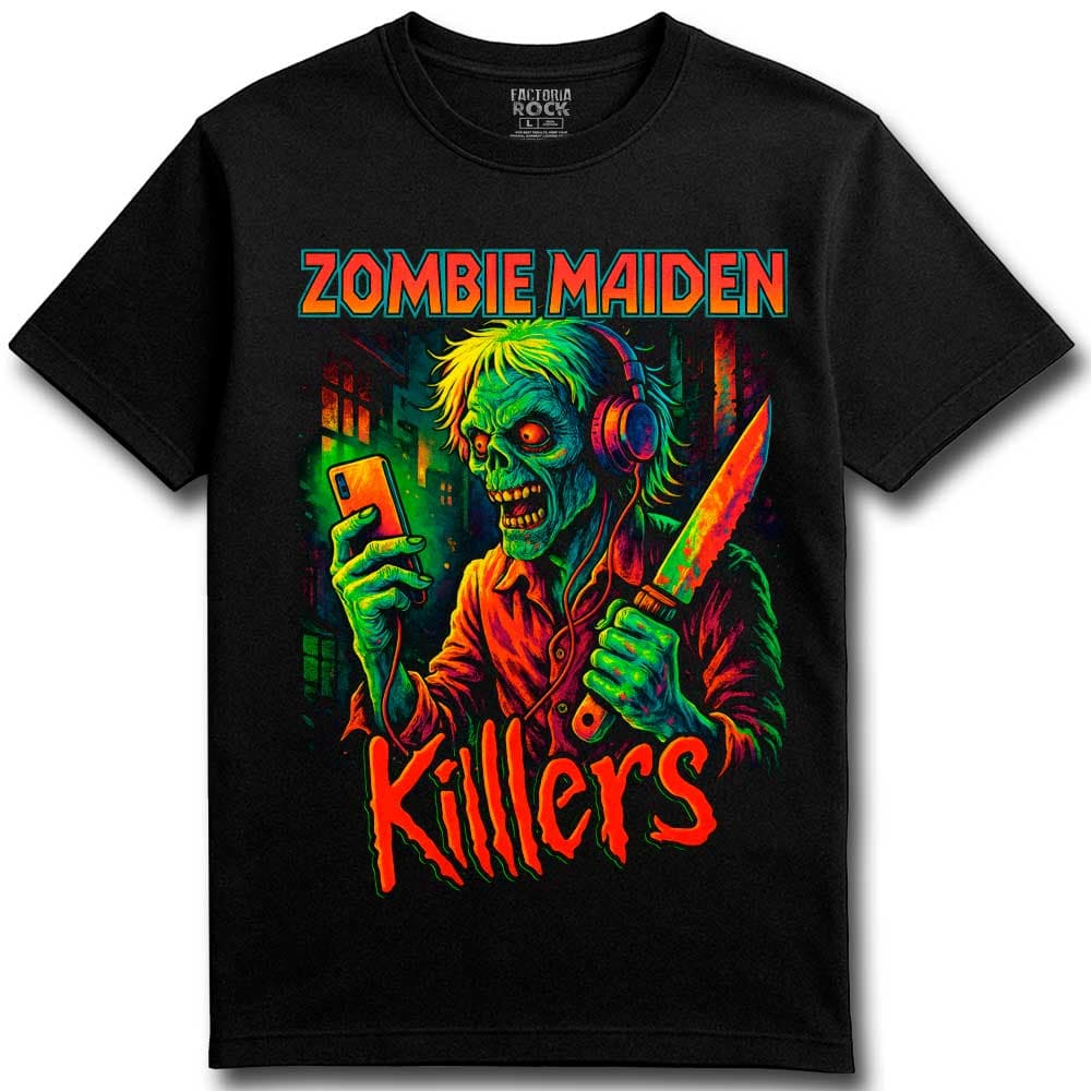Camiseta de Rock «Zombie Maiden Killer» hombre, mujer y niño