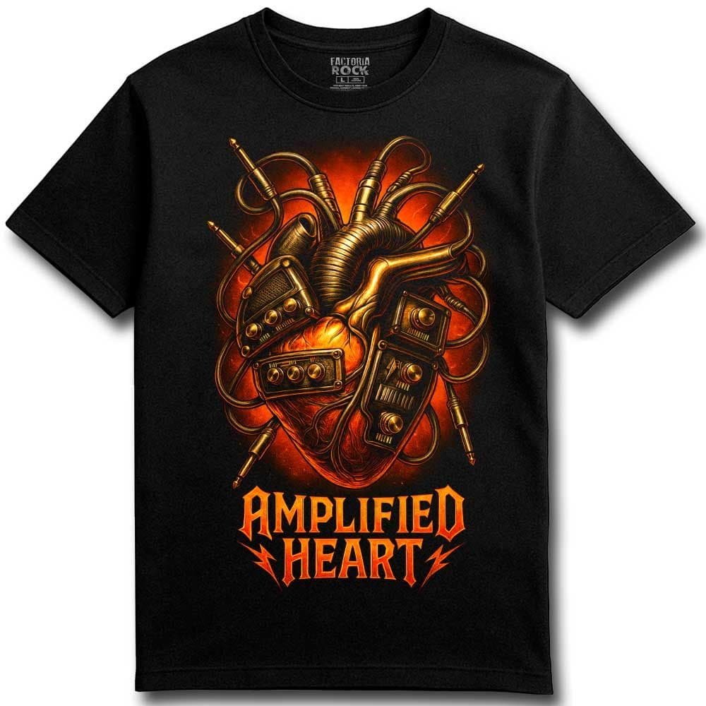 Camiseta de Rock «Amplified Heart» para hombre, mujer y niño.