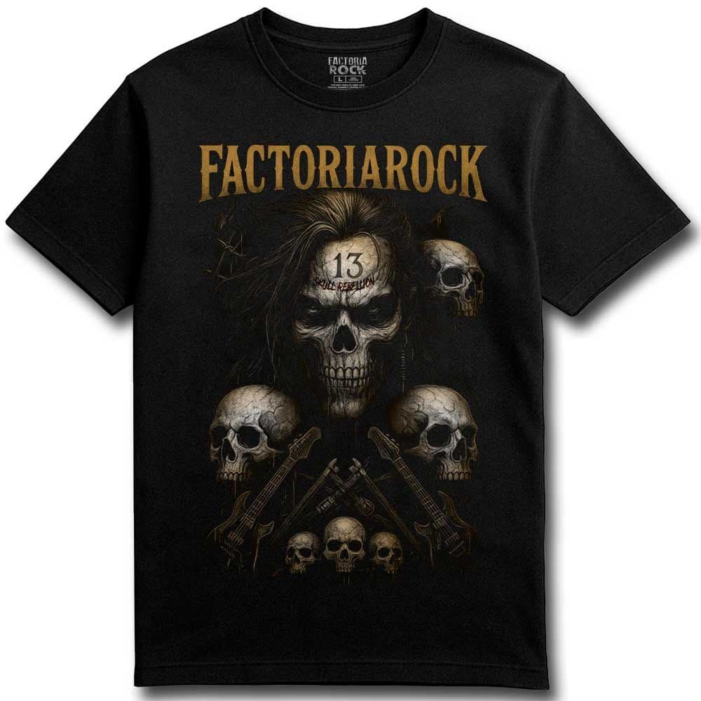Camiseta de Rock «Skull Rebellion» hombre, mujer y niño