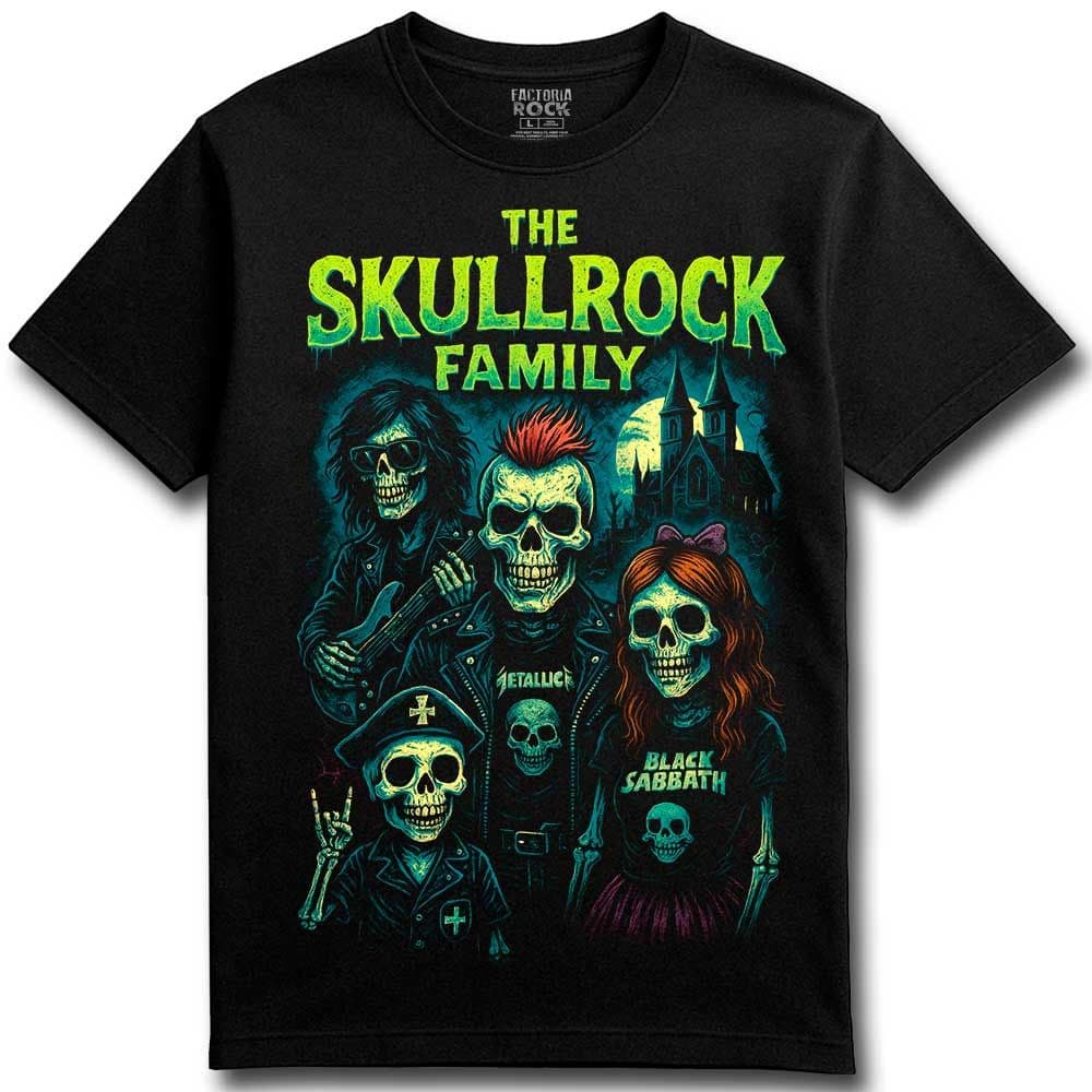 Camiseta de Rock «Skullrock Family » hombre, mujer y niño