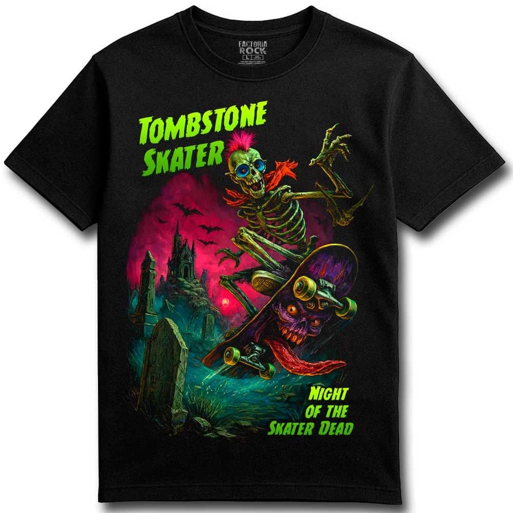 Camiseta de rock «Tombstone Skater» hombre, mujer y niño