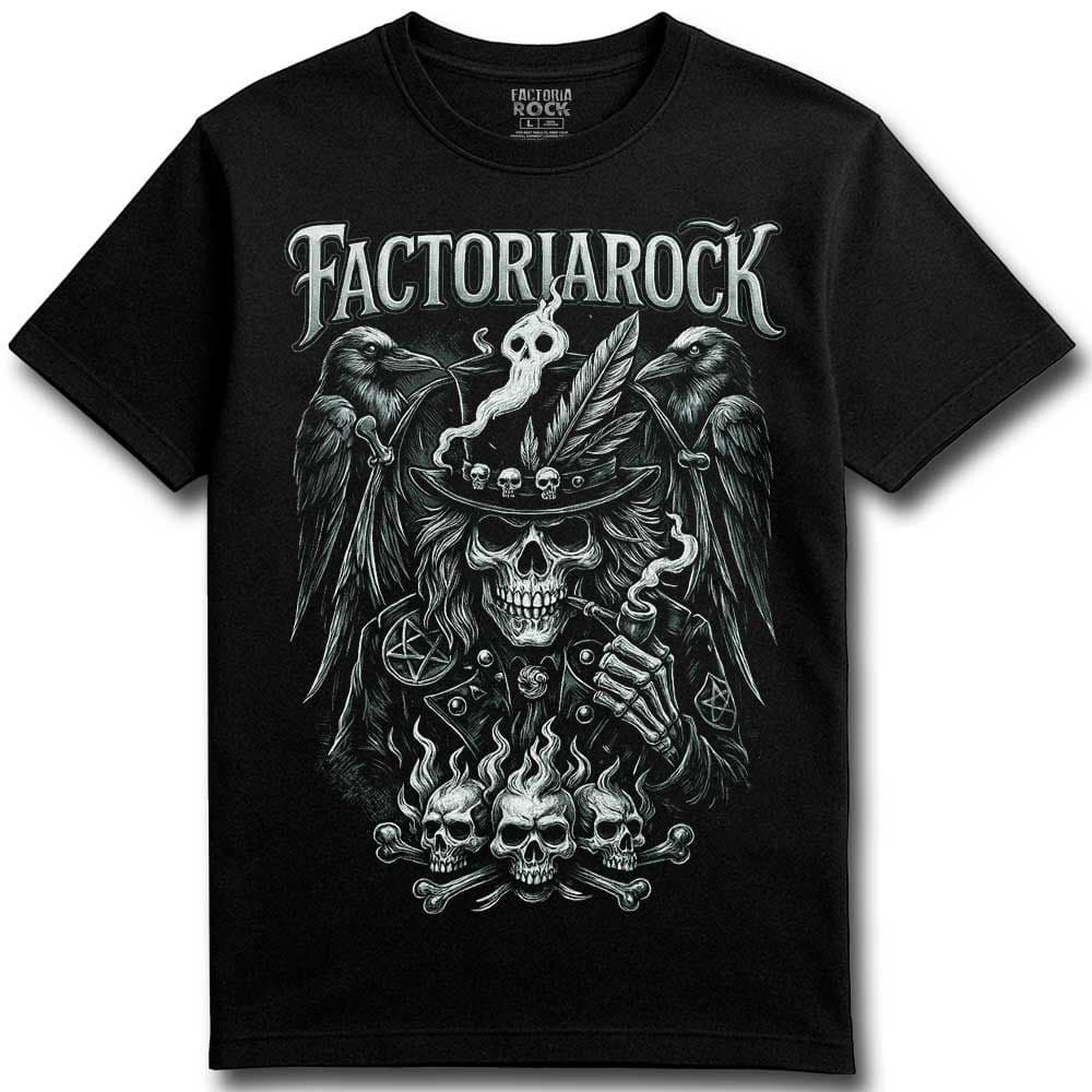 Camiseta de Rock «Voodoo Skull» hombre, mujer y niño