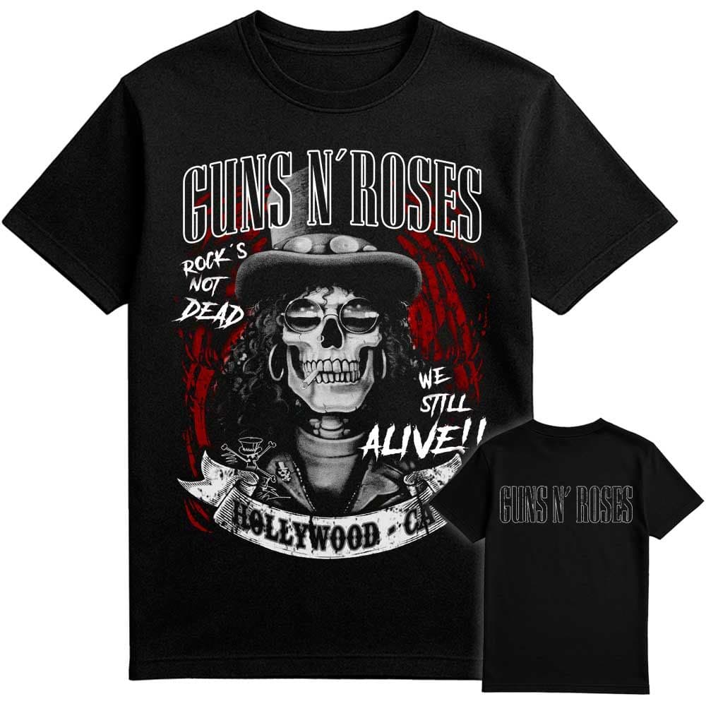 Camiseta GUNS N’ ROSES – Slash Skull para hombre, mujer y niño