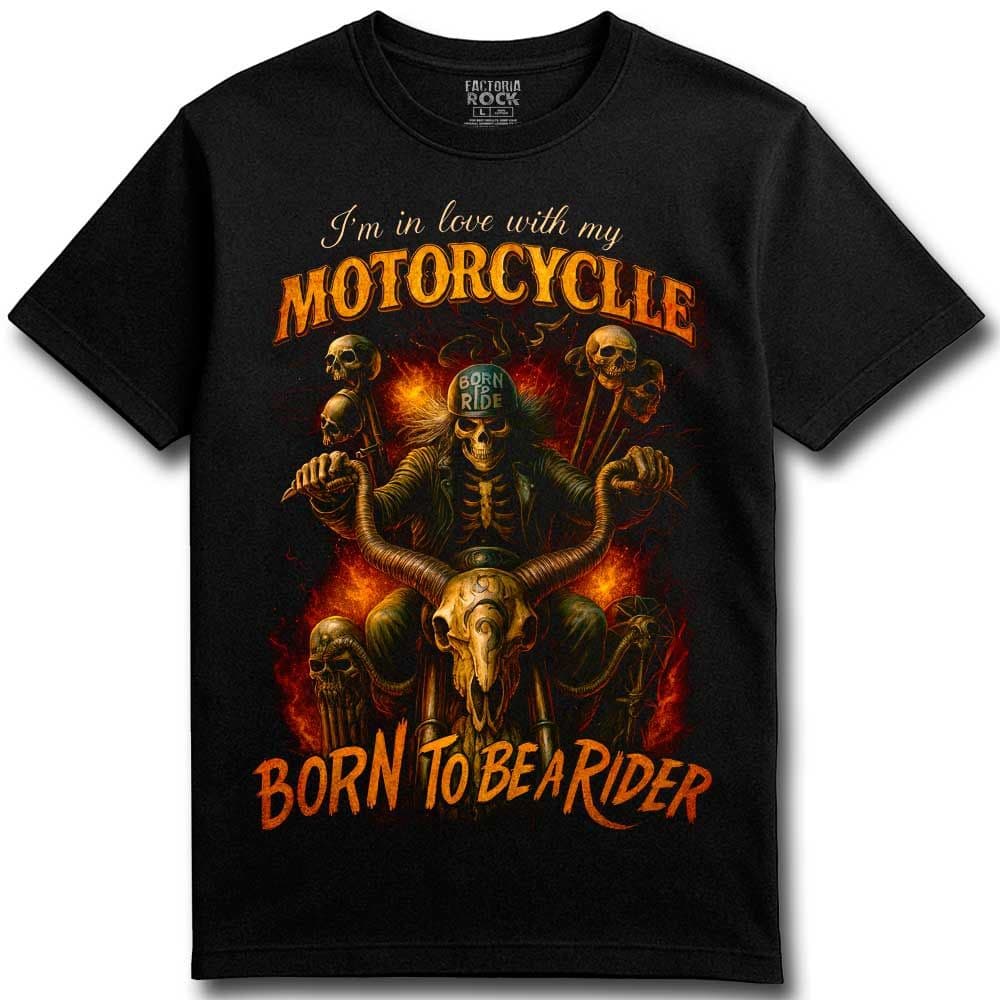 Camiseta para moteros «Born to be a rider» hombre, mujer y niño